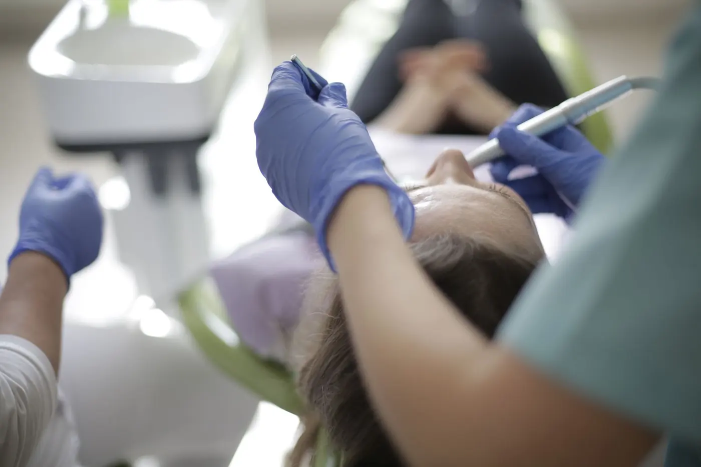 Gentle dental treatment in progress
